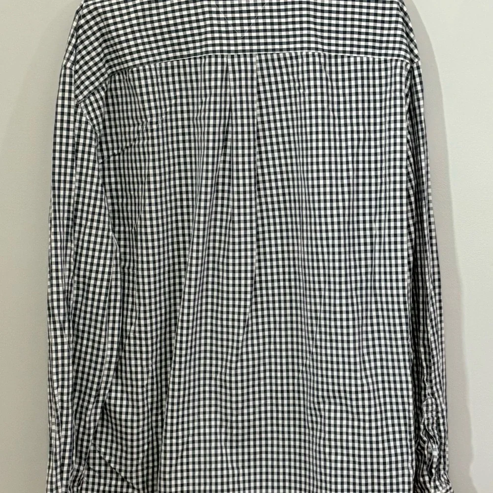 Tommy Hilfiger Men's Black and White Gingham Shirt - Picture 5 of 8